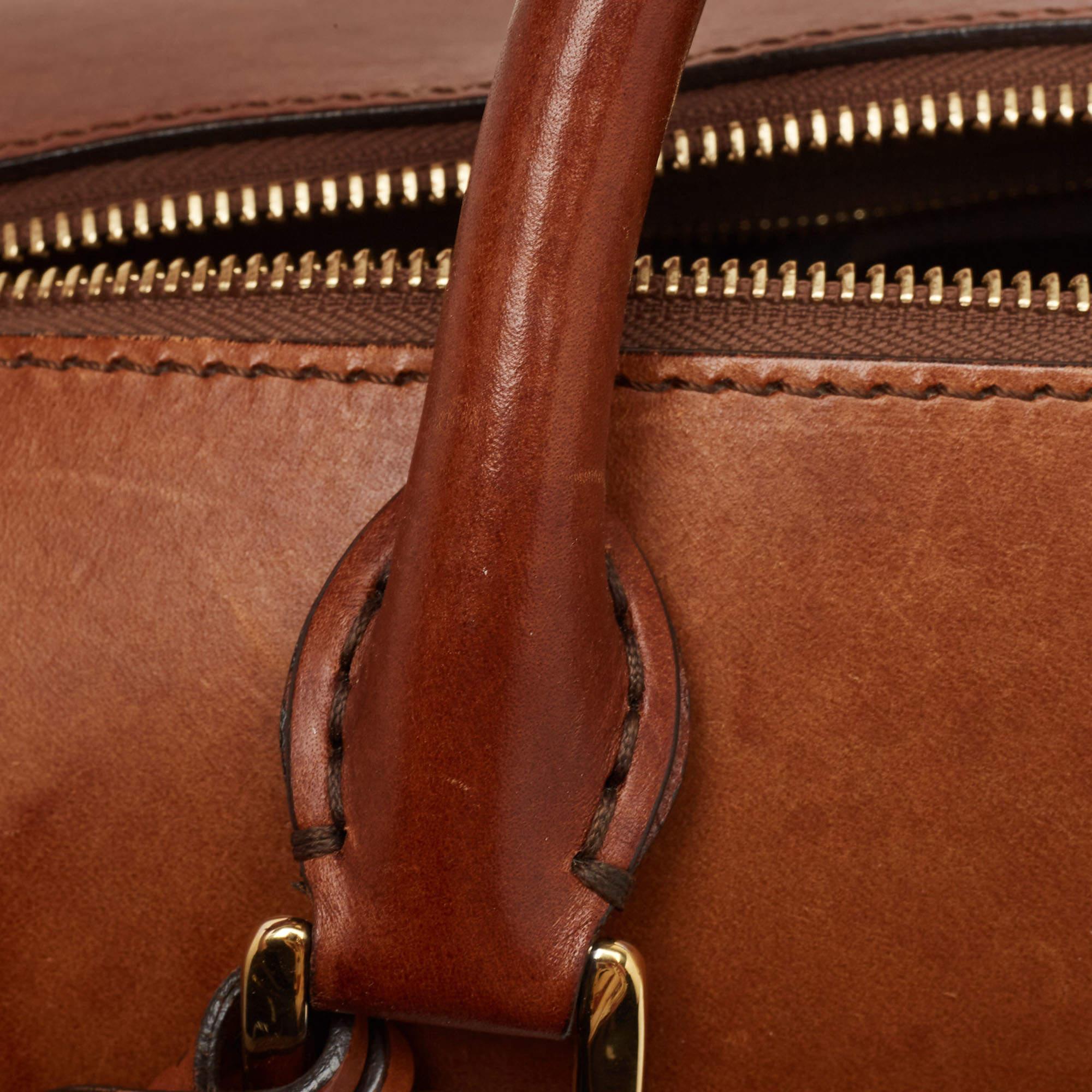 Burberry Tan Leather Medium Alchester Bowler Bag 12