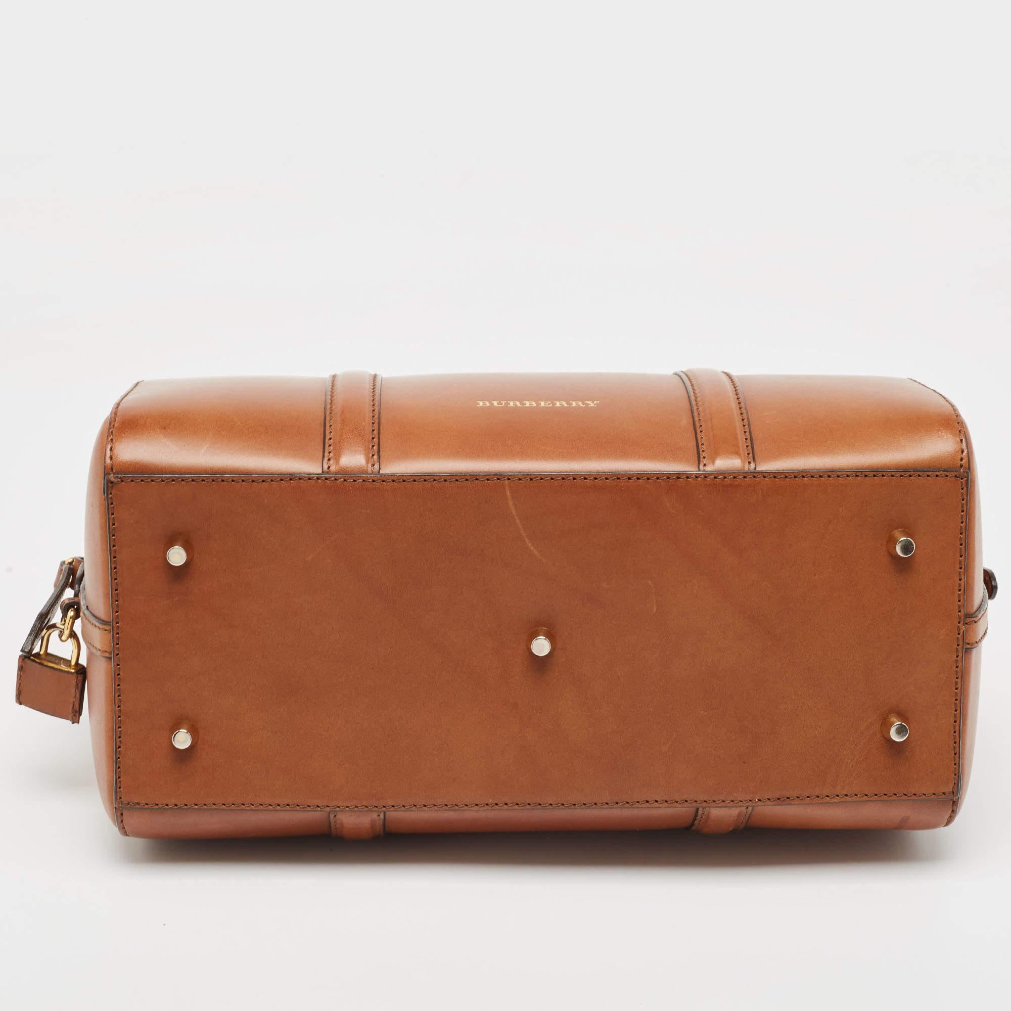 Burberry Tan Leather Medium Alchester Bowler Bag 2