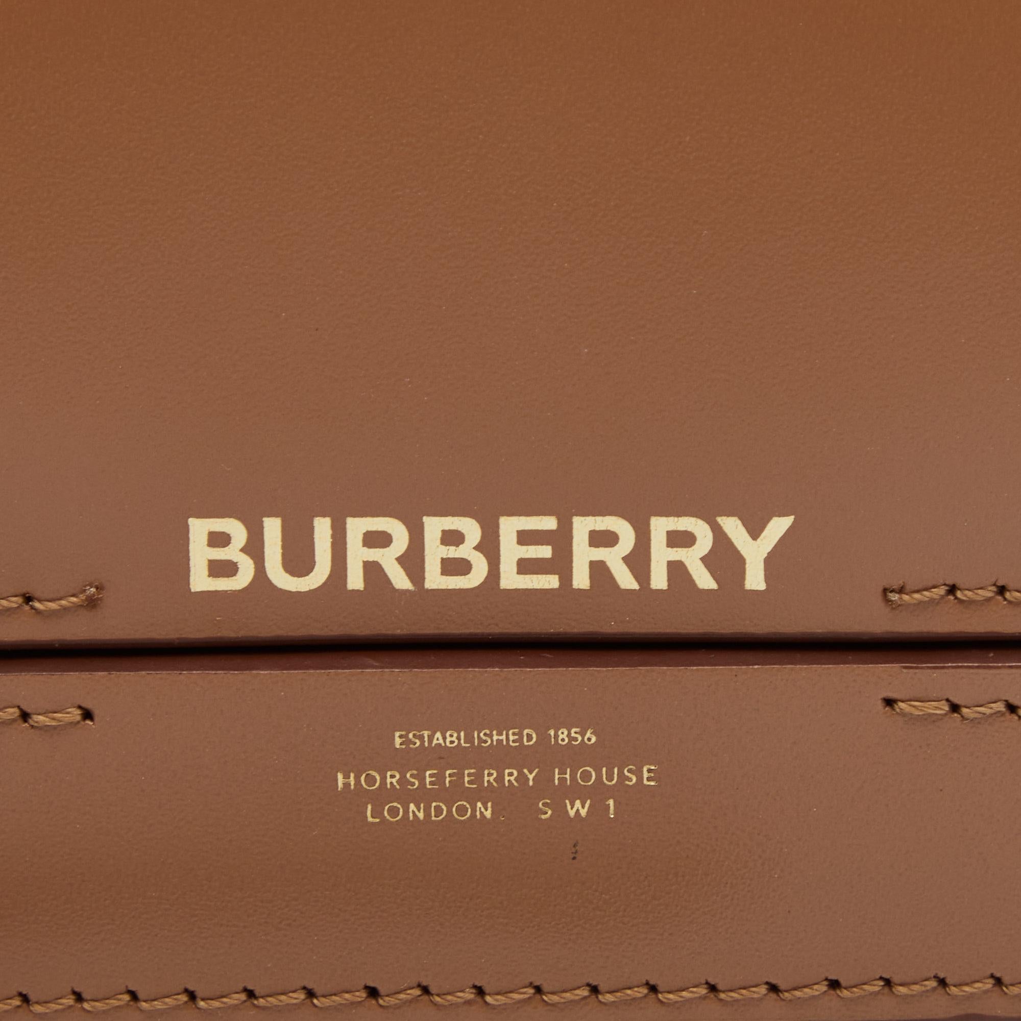 Burberry Tan Leather Mini Jody Chain Card Case 2