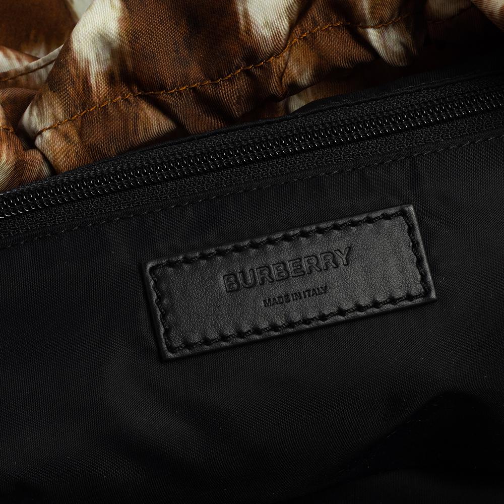 Burberry Tan Nylon Drawstring Backpack 4