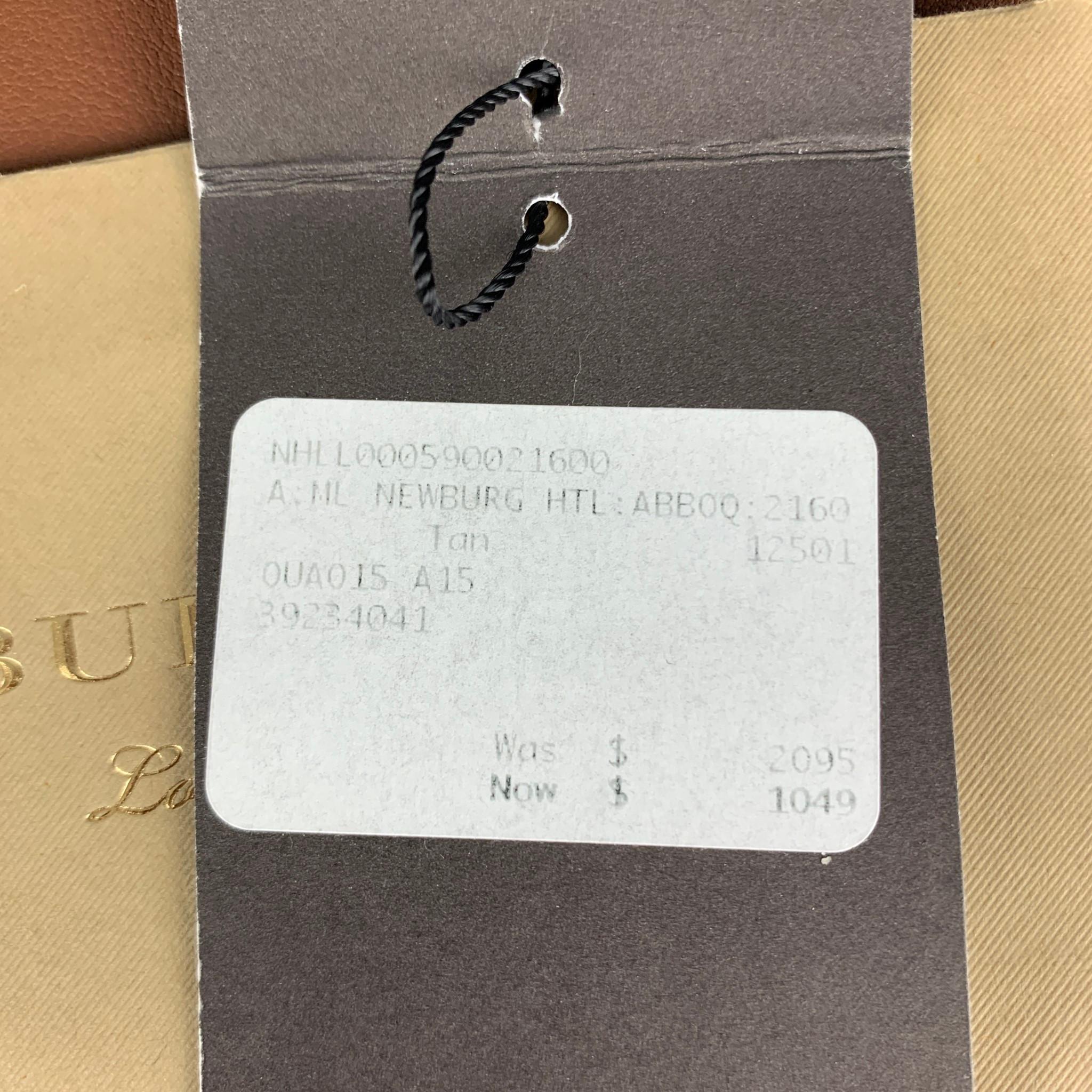 BURBERRY Tan Solid Leder Aktentasche Taschen 4