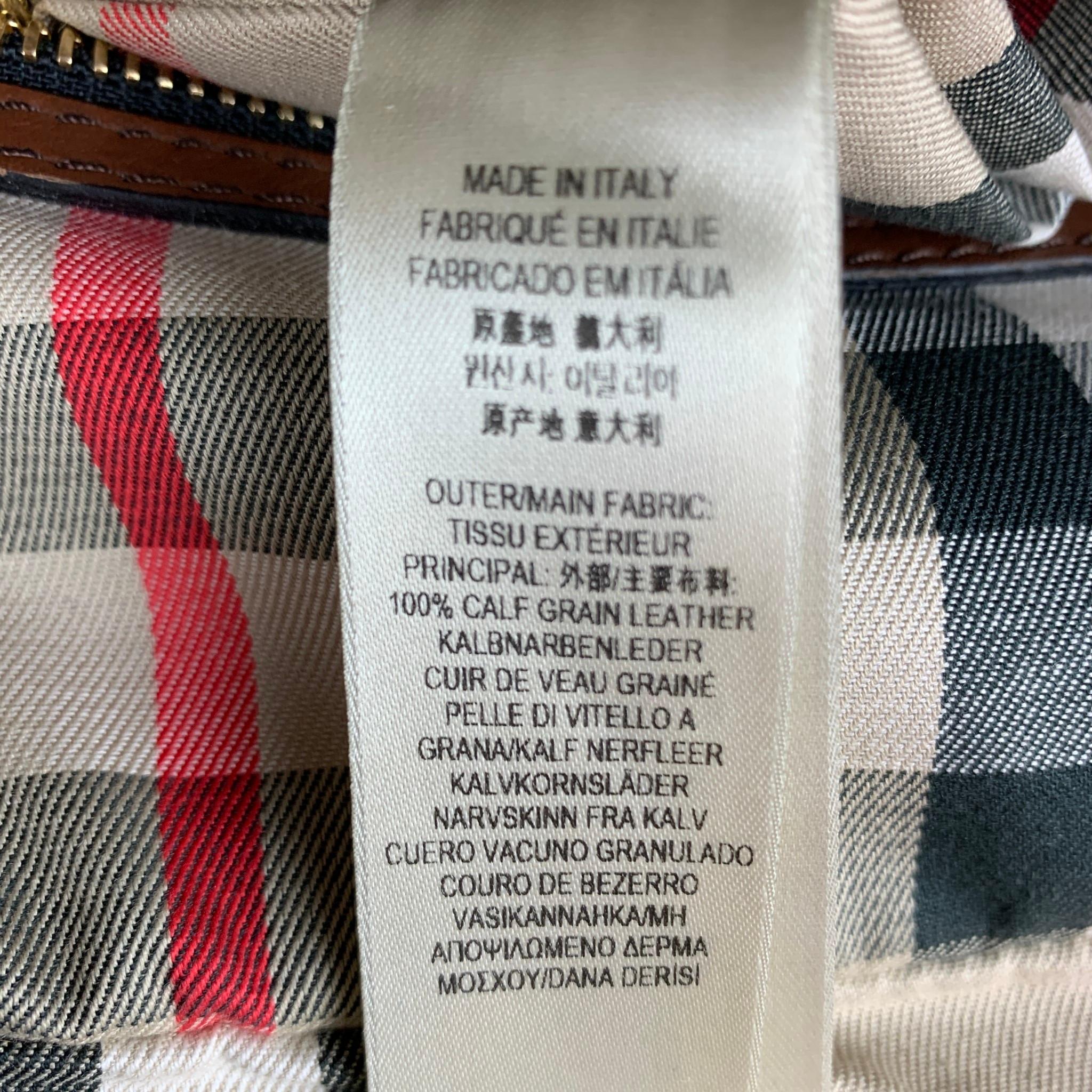 BURBERRY Tan Solid Leder Aktentasche Taschen 1