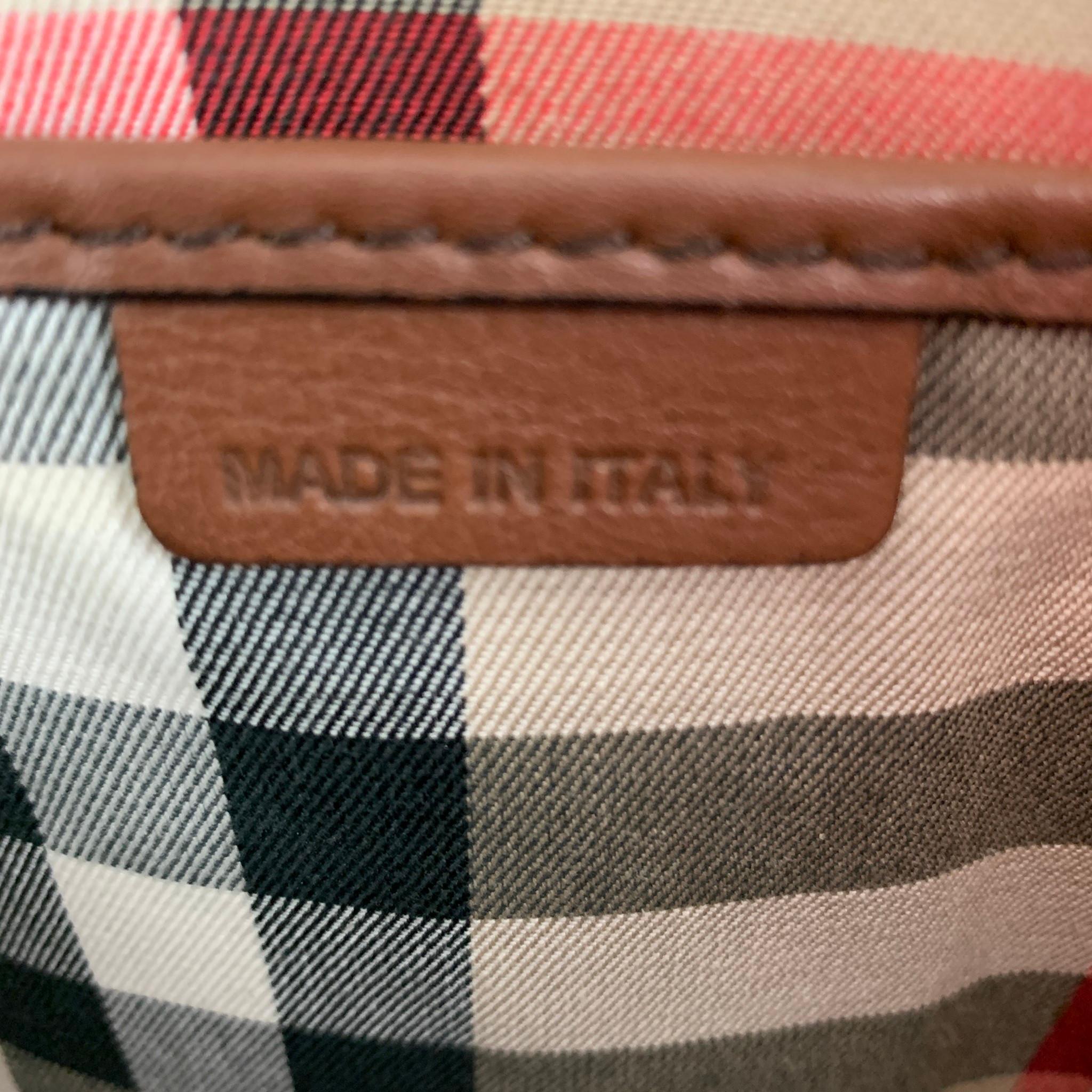 BURBERRY Tan Solid Leder Aktentasche Taschen 2