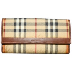 Burberry Tartan Plaid In Brown Tones Wallet