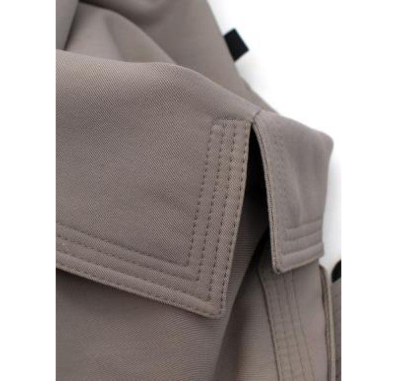 Burberry Taupe Wool-Blend Trench Coat For Sale 6