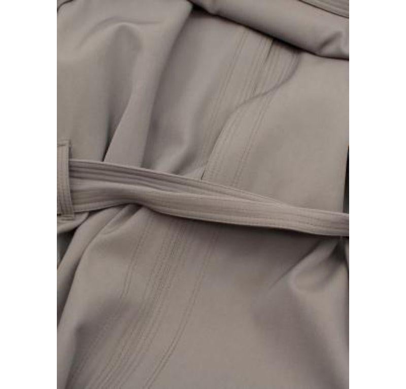 Burberry Taupe Wool-Blend Trench Coat For Sale 2