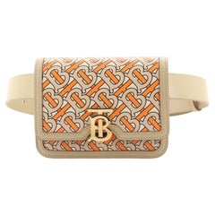 Burberry TB Belt Bag Monogram Print Leather