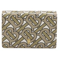 Burberry TB Double Flap Wallet Monogrammdruck Leder