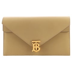 Burberry TB - Pochette enveloppe en cuir, petit modèle