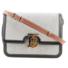 Burberry TB Flap Bag Canvas Small