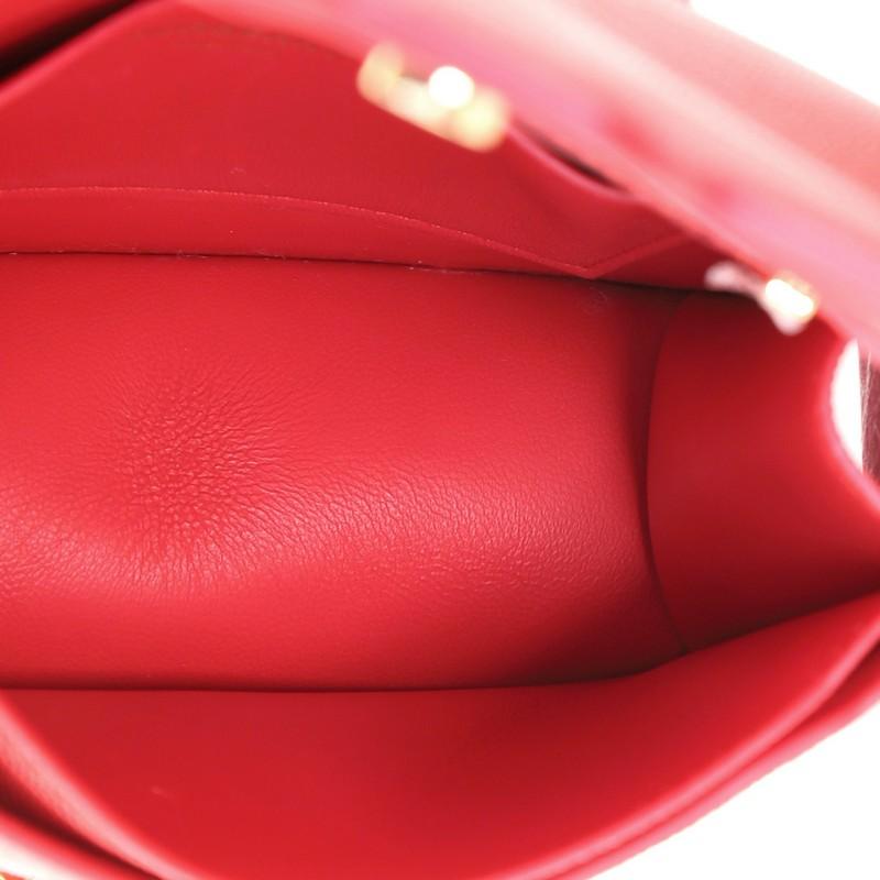 Red Burberry TB Flap Bag Leather Mini