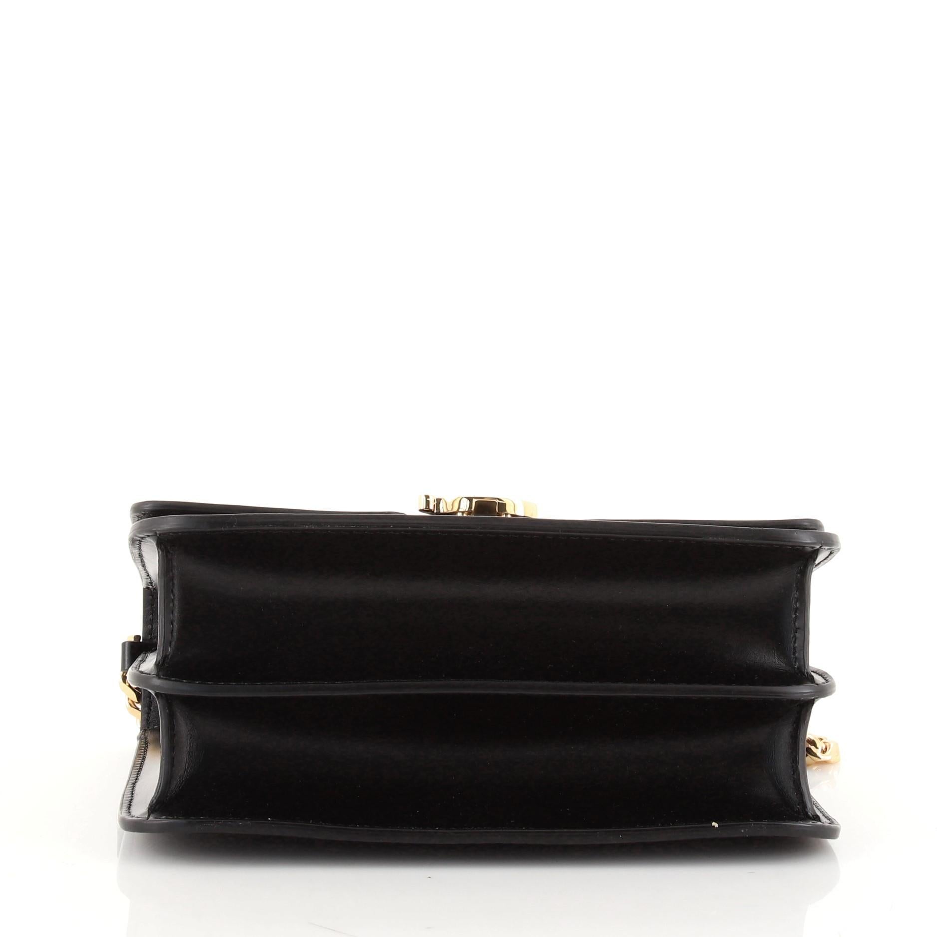 Black Burberry TB Flap Bag Leather Small