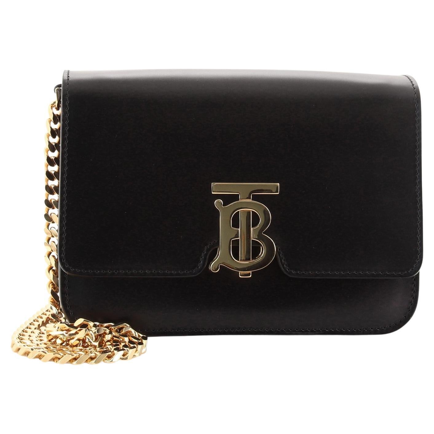 Burberry TB Flap Bag Leather Small