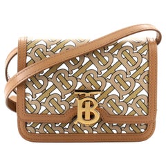 TB Flap Bag Monogram Print Leather Mini