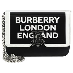 Burberry TB Flap Bag Printed Leather Small