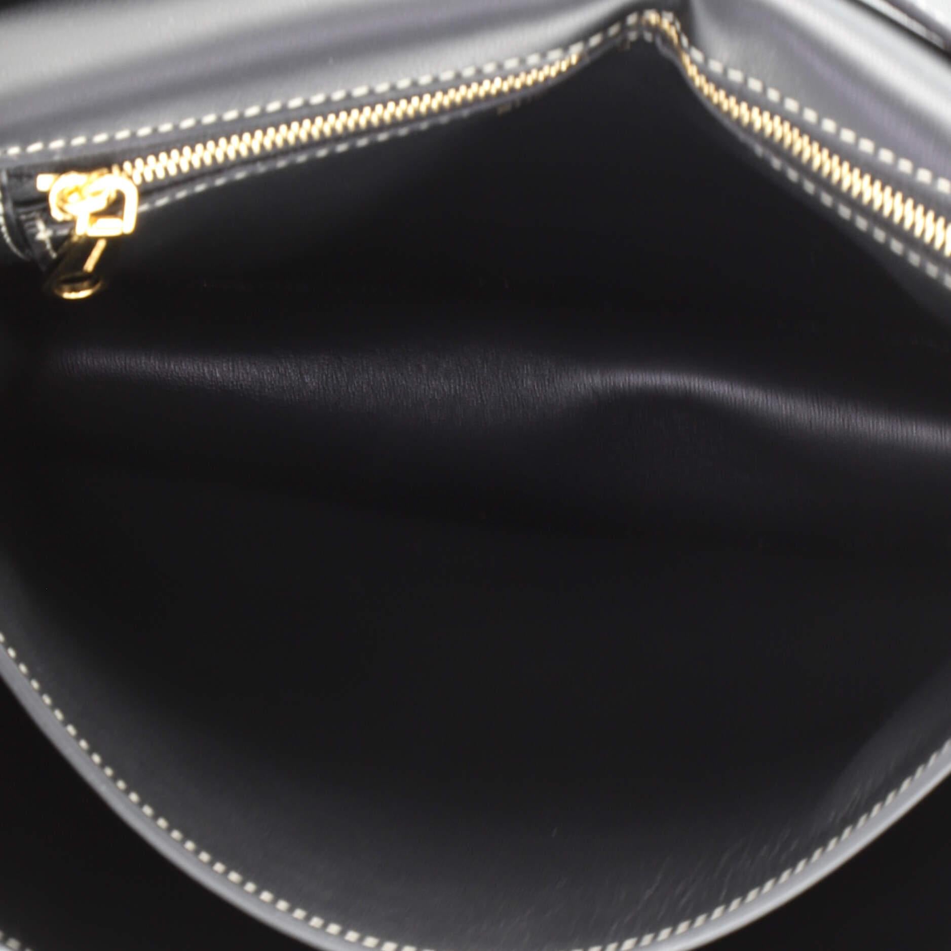 Burberry TB Flap Bag Woven Leather Medium 2