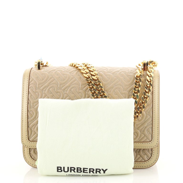 Burberry Small Monogram Camera Bag in Honey