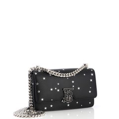 Burberry TB Flap Borsa a catena in pelle stampata Mini