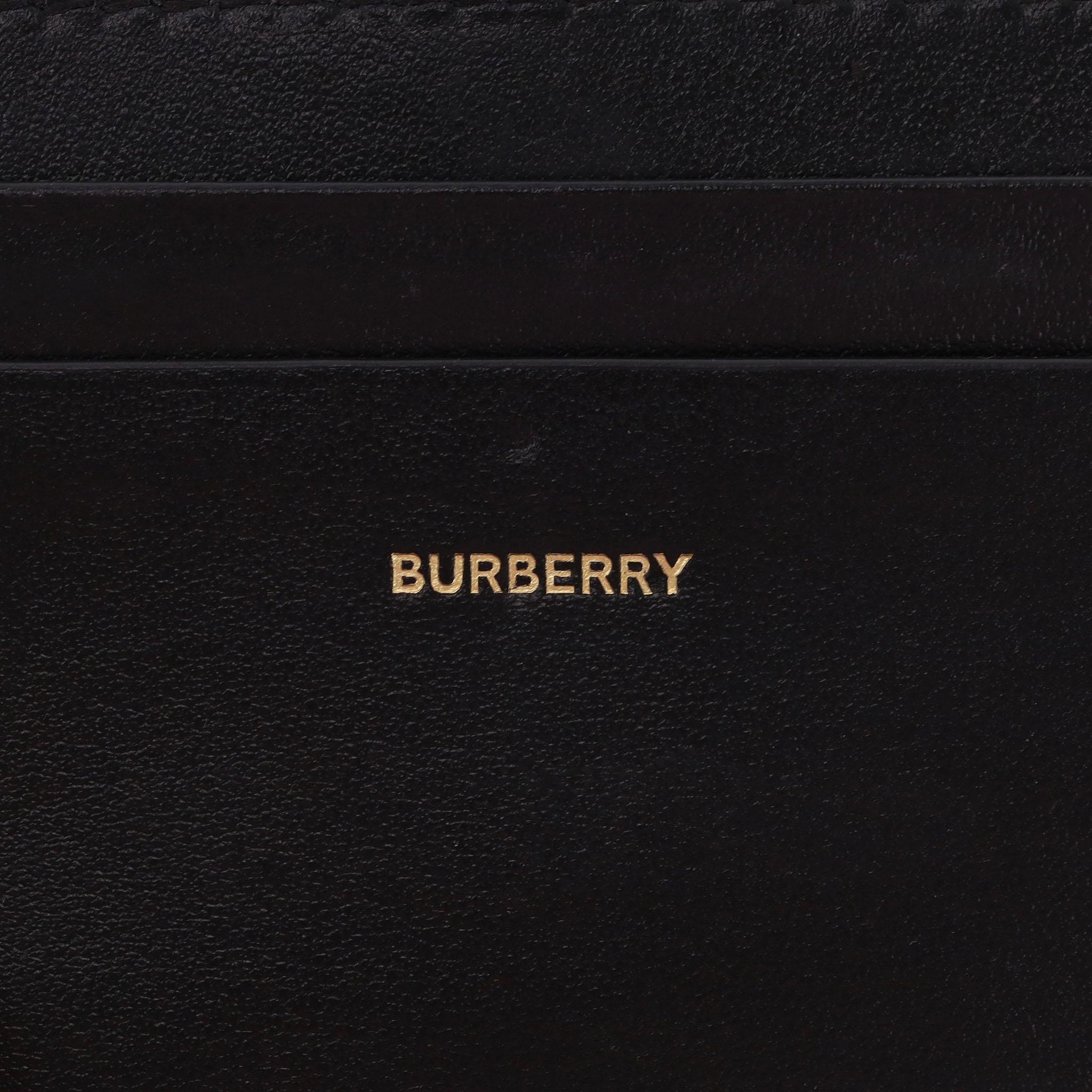 Burberry TB Leather Bifold Card Case For Sale 1