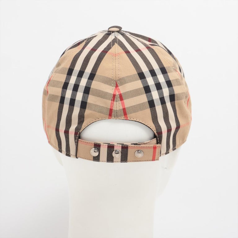 Burberry TB Logo Nova Check Baseball Cap Beige Adjustable Strap Authentic Burberry TB Logo Nova Check Cap Beige For Sale at 1stDibs main image 3