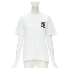BURBERRY TB Thomas logo white cotton oversized tshirt XS