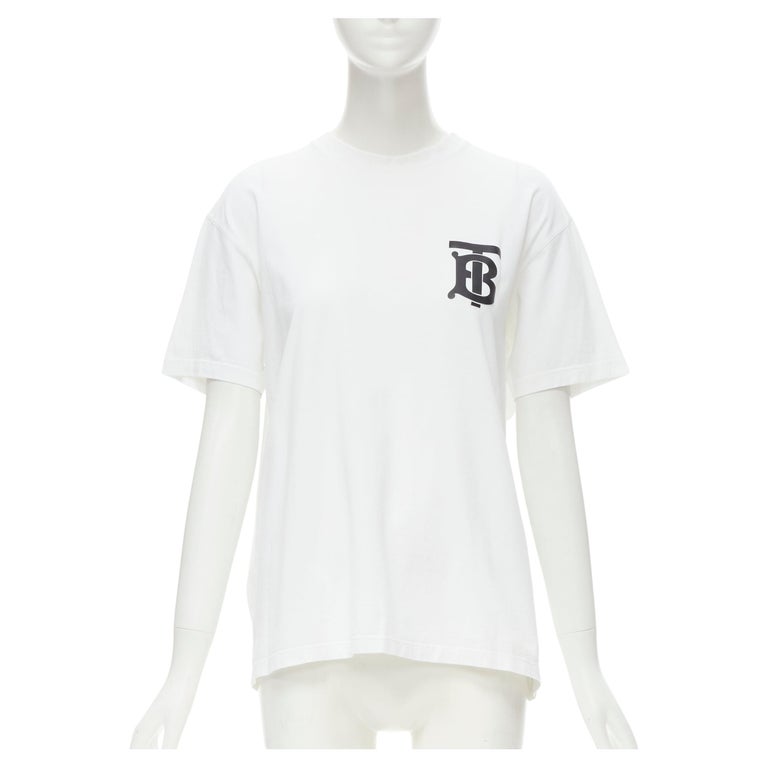 Burberry Monogram Motif Cotton Oversized T-shirt in White for Men