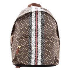 Burberry TB Zip Pocket Backpack Monogram E-Canvas Large