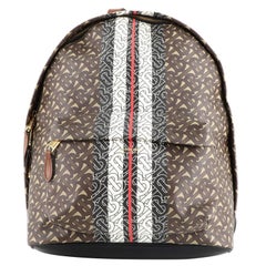 Burberry TB Zip Pocket Backpack Monogram E-Canvas Large