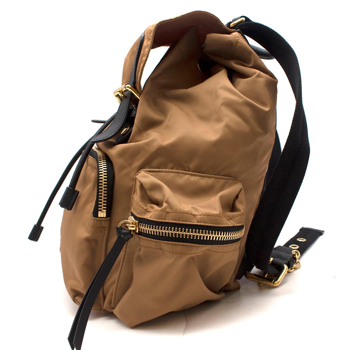 burberry the large rucksack in technical nylon and leather