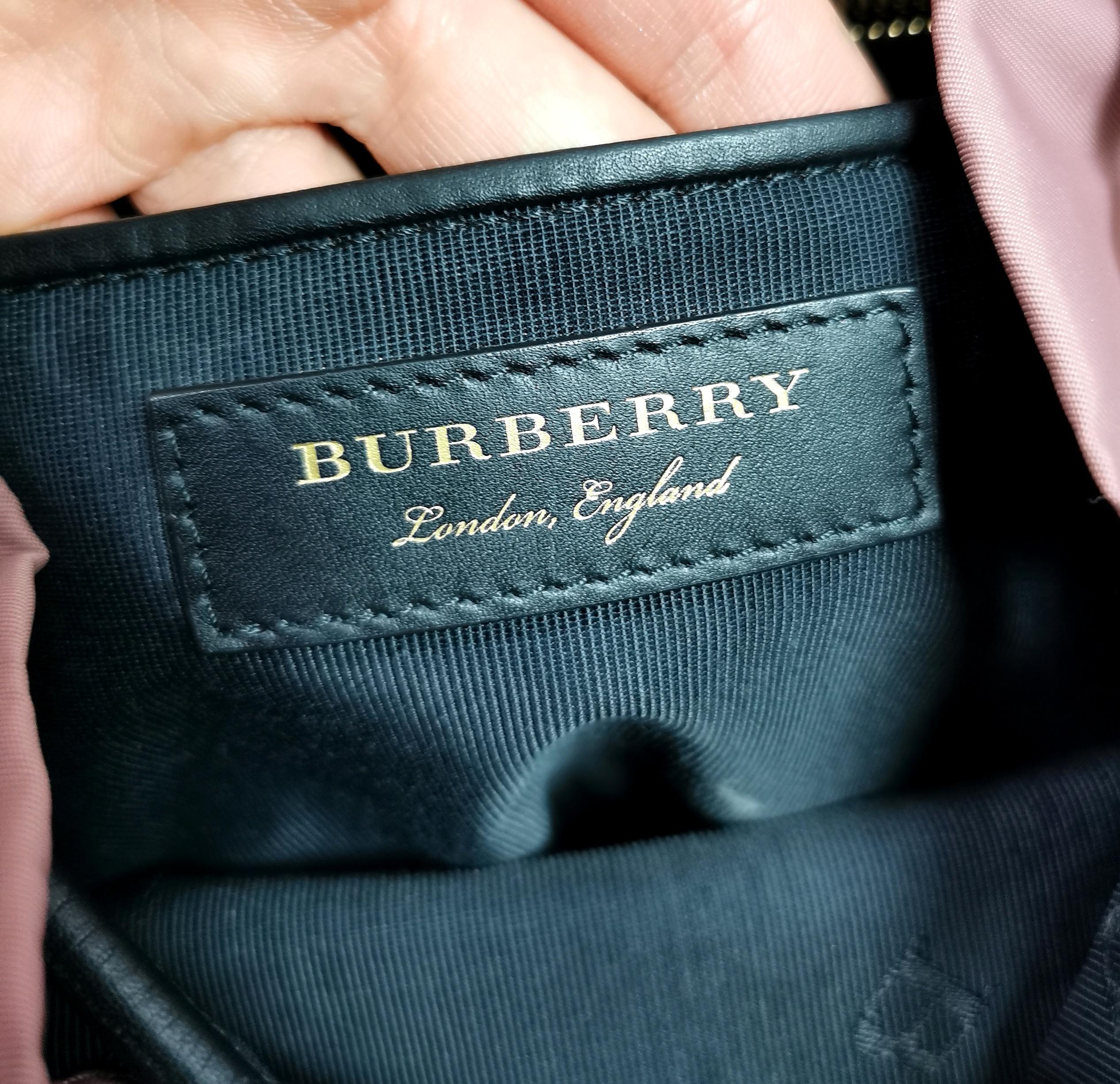 Burberry The Rucksack, pink nylon backpack, gold tone hardware  9
