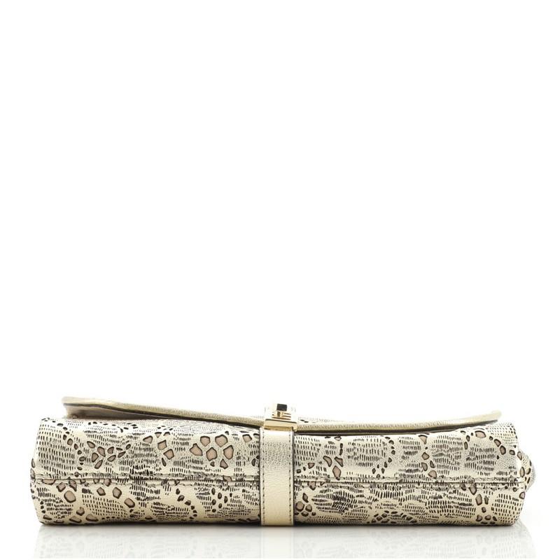 Burberry Theia Chain Clutch Laser Cut Leather In Good Condition In NY, NY