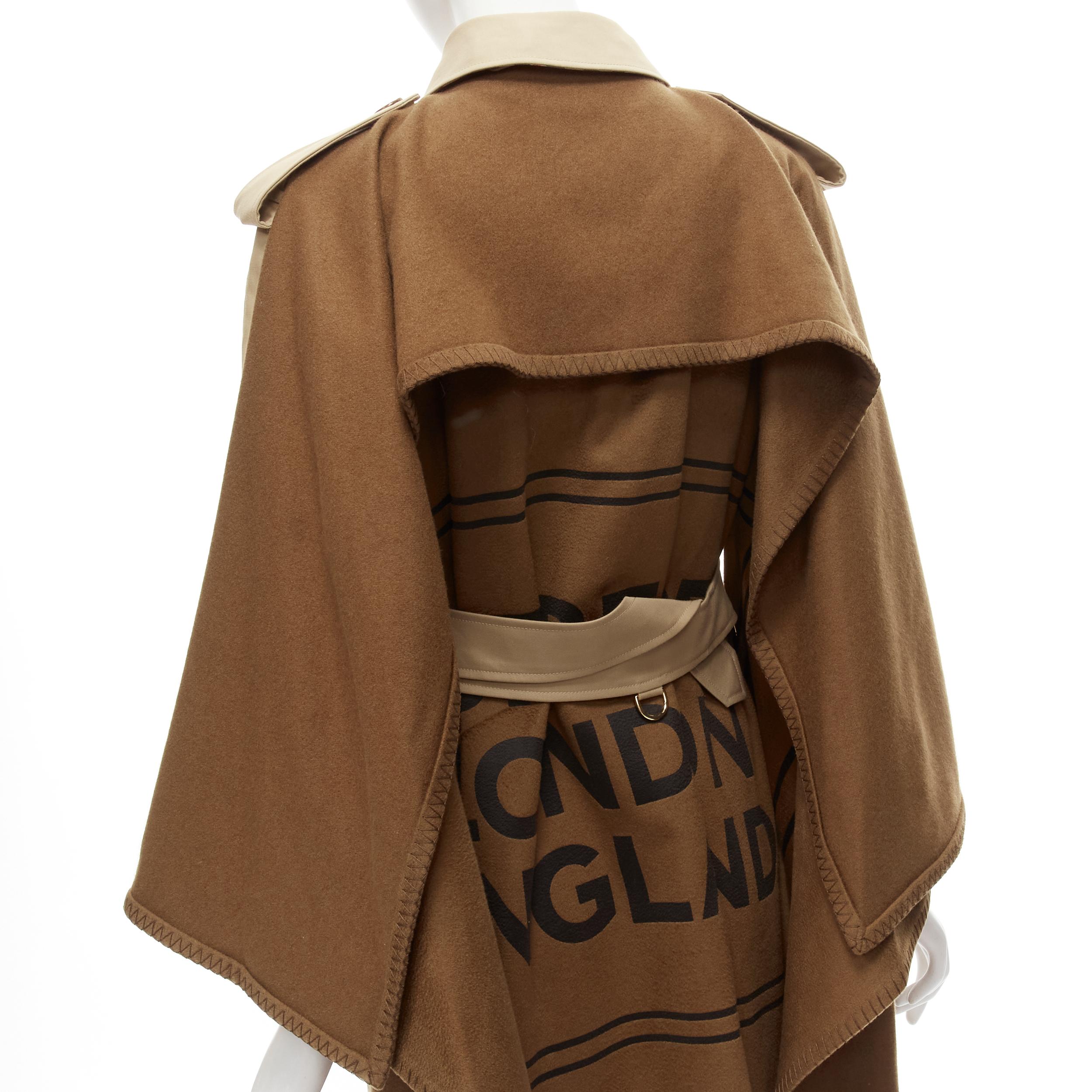 BURBERRY Tisci - Trench-coat en gabardine de coton beige avec logo et cachemire GB4 S en vente 5