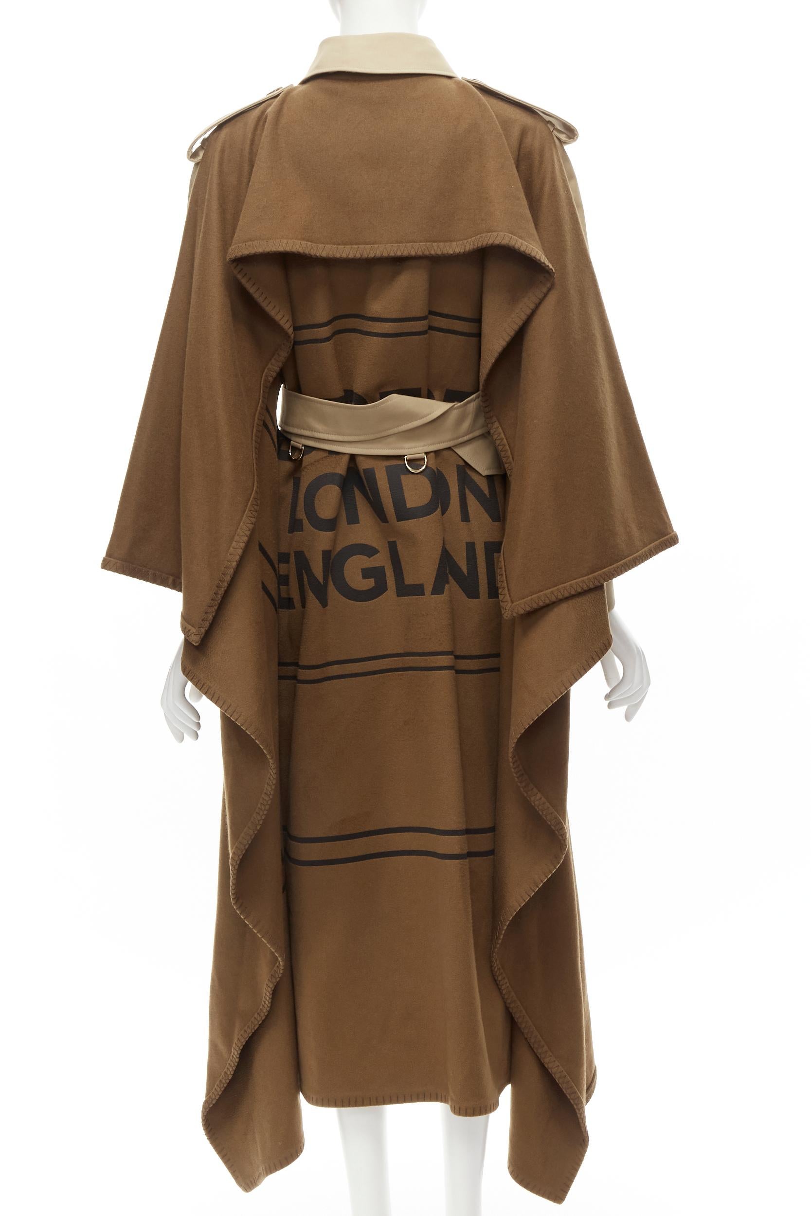 BURBERRY Tisci - Trench-coat en gabardine de coton beige avec logo et cachemire GB4 S Pour femmes en vente