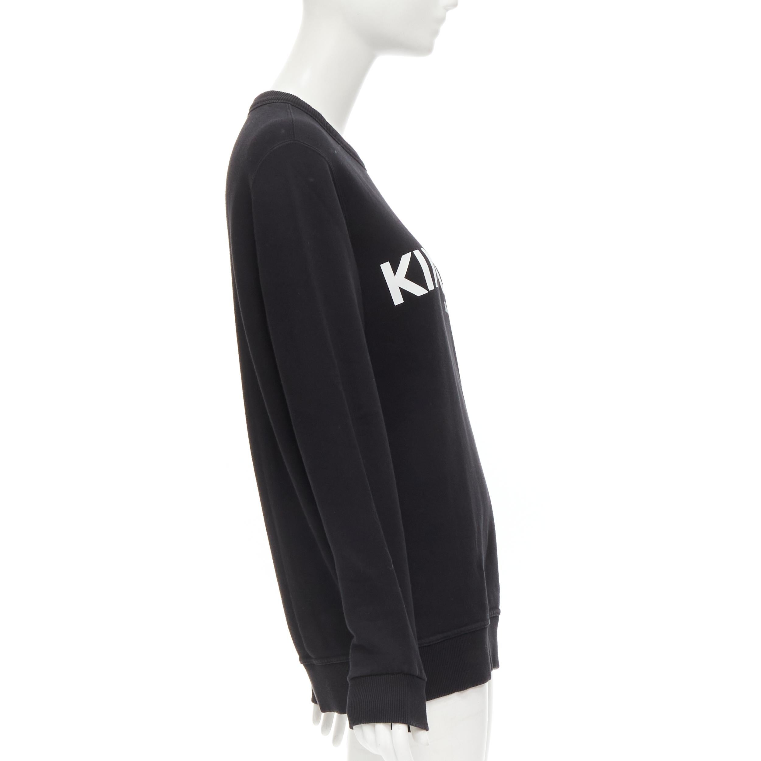 Burberry Tisci KINGDOM logo print black cotton crewneck pullover sweater M Bon état - En vente à Hong Kong, NT