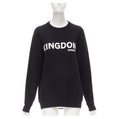 BURBERRY Tisci KINGDOM Logodruck schwarz Baumwolle Rundhalsausschnitt Pullover M