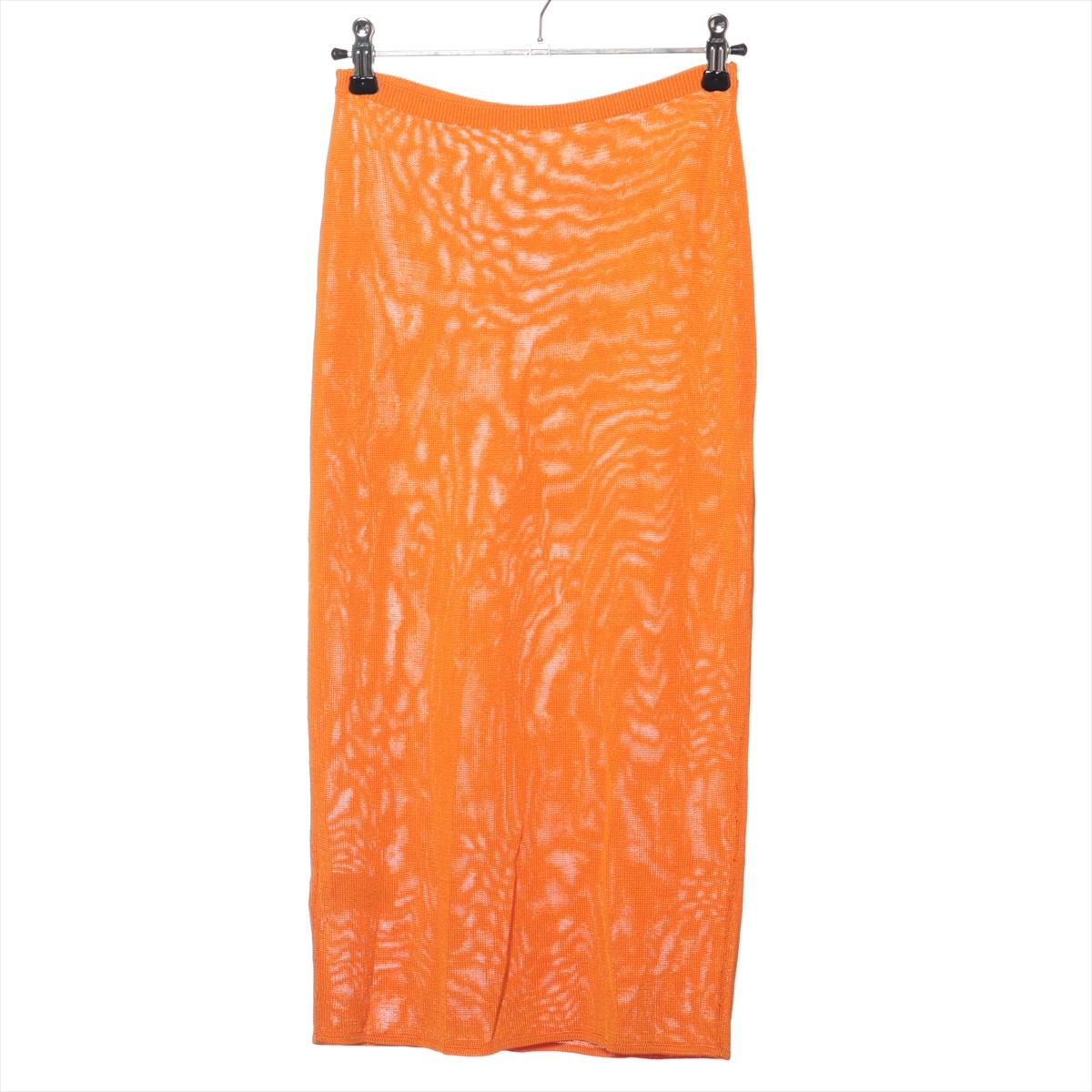 Women's Burberry Tisci Period Cuprammonium Rayon Knit Skirt Orange For Sale