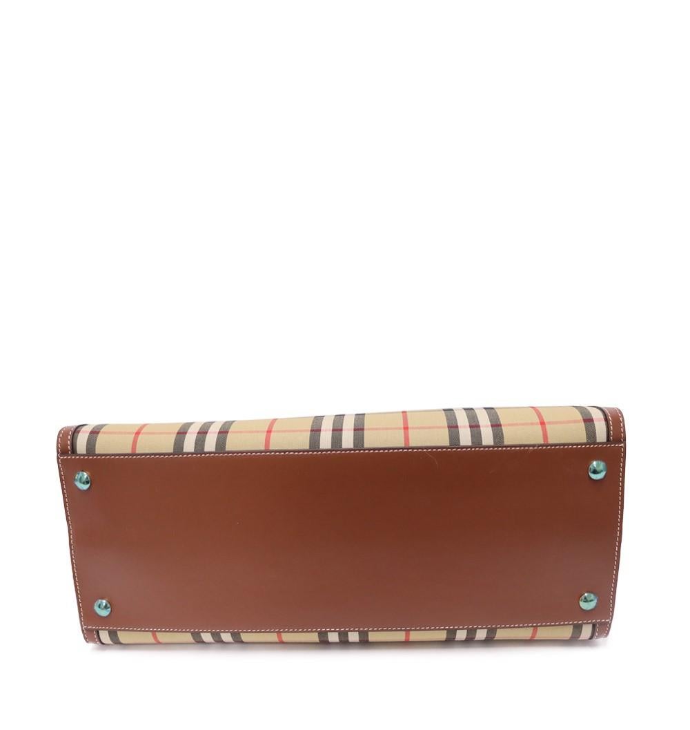 Burberry Title Checked Medium Canvas Top-handle Bag 2