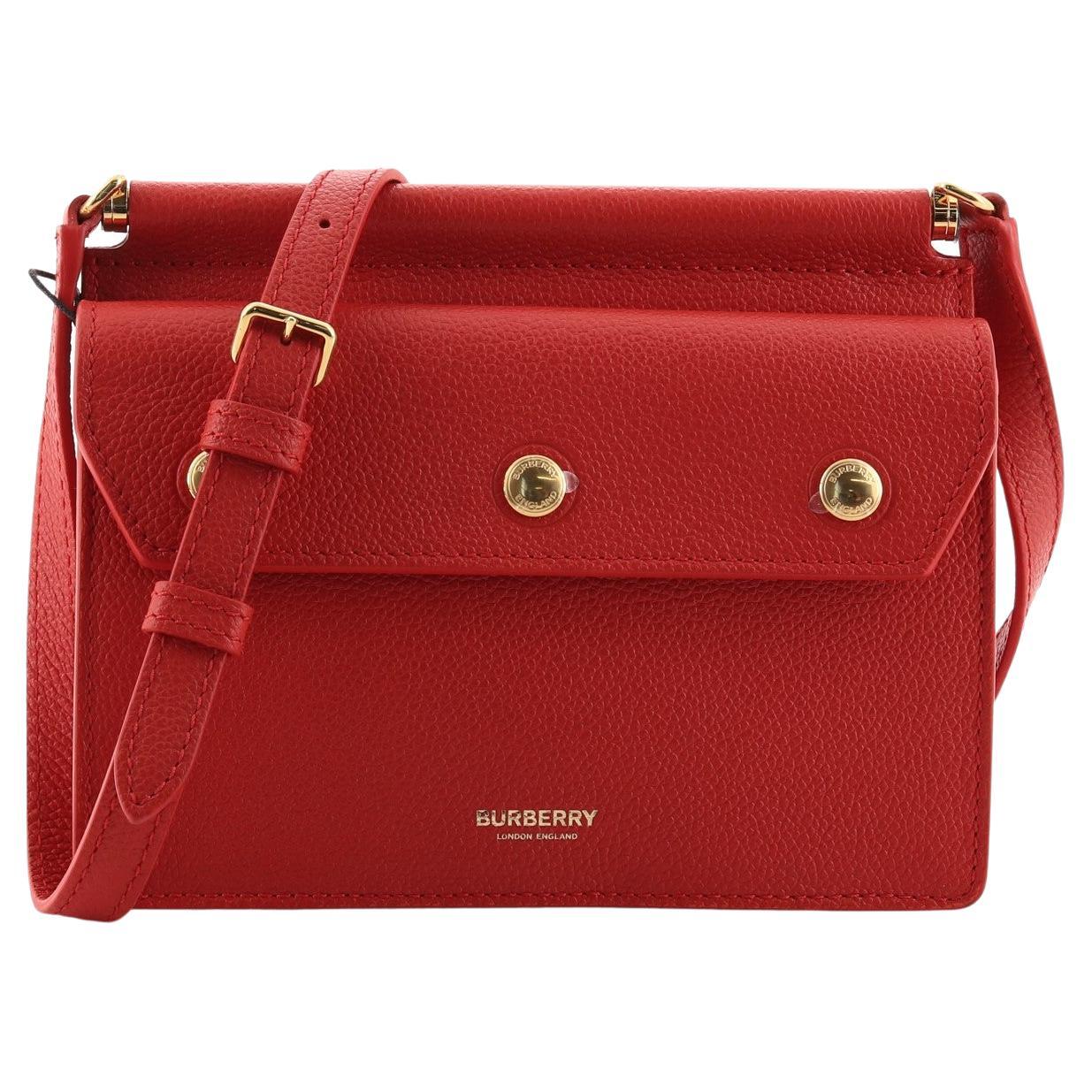Burberry Title Pocket Crossbody Bag Leather Mini at 1stDibs