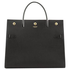 Burberry Title Top Handle Bag Leather Medium