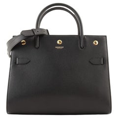 Burberry Title Top Handle Bag Leather Medium