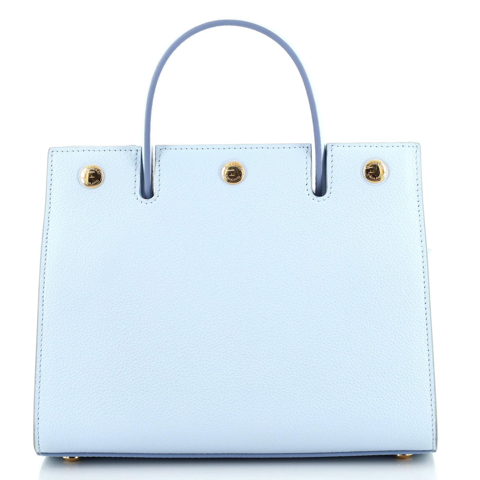 Burberry Title Top Handle Tasche Leder Mini im Zustand „Gut“ in NY, NY