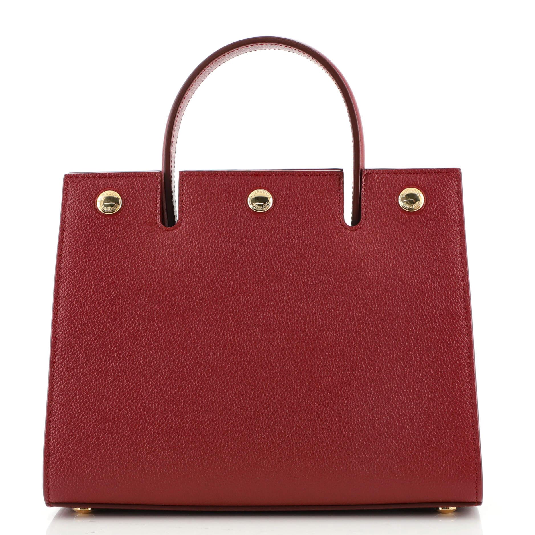 Burberry Title Top Handle Tasche Leder Mini im Zustand „Gut“ in NY, NY
