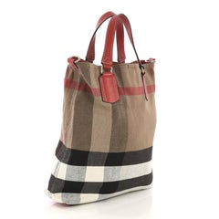 Burberry Tottenham Tote House Check Canvas Medium