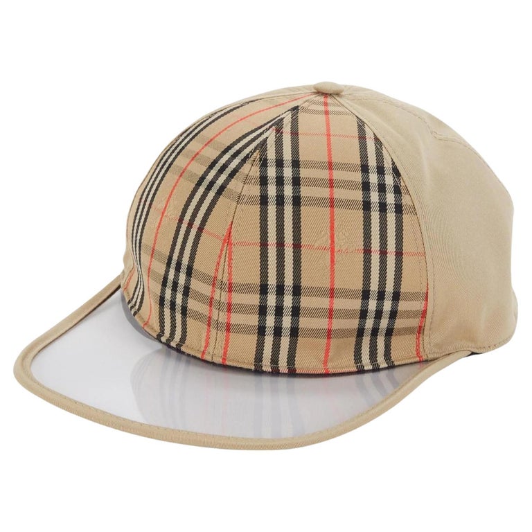 Burberry Transparent Flat Rim Hat (Medium/large) For Sale at 1stDibs