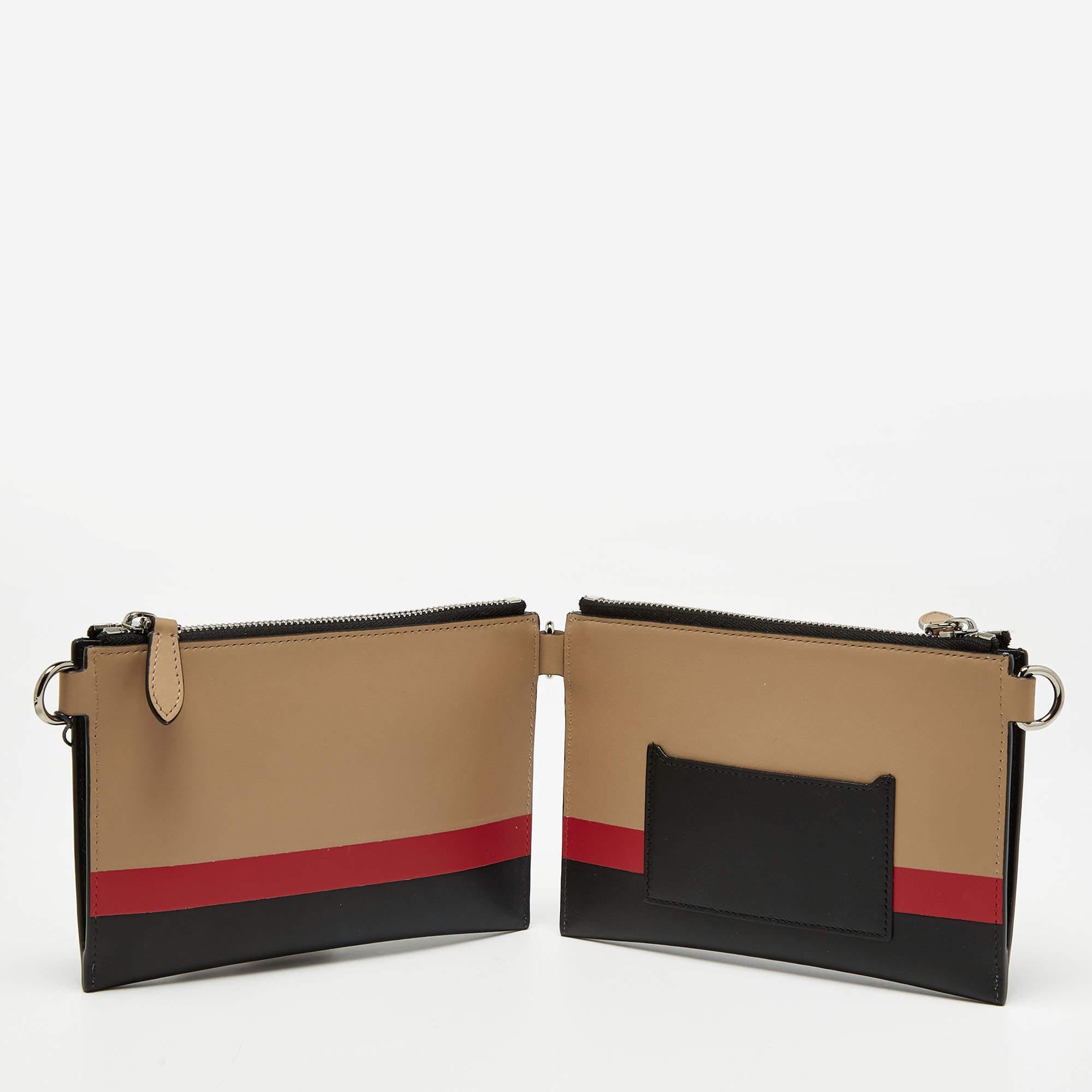 Burberry Tri Color Leather Benji Crossbody Bag 8