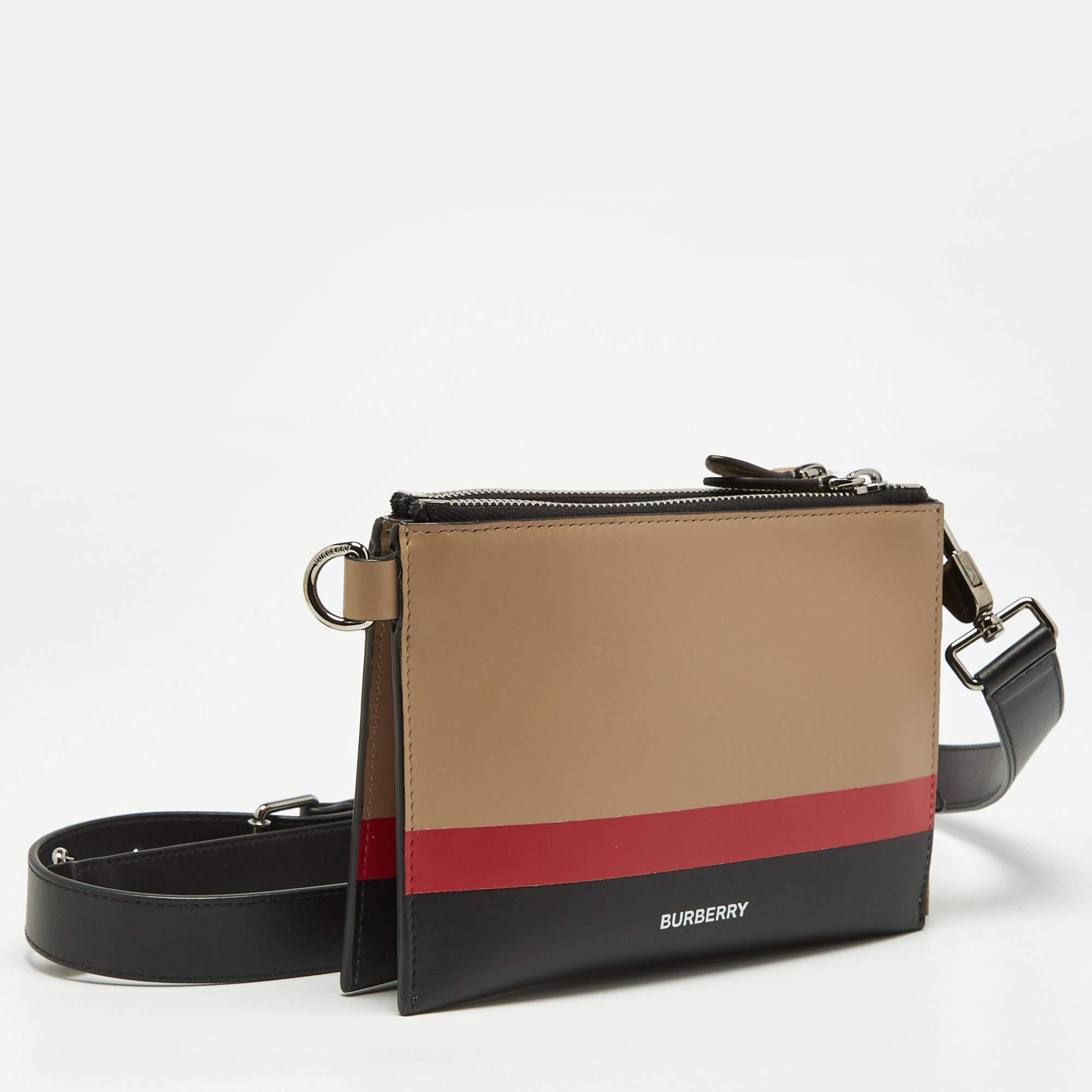 Women's Burberry Tri Color Leather Benji Crossbody Bag