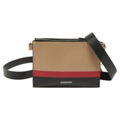 Burberry Tri Color Leather Benji Crossbody Bag