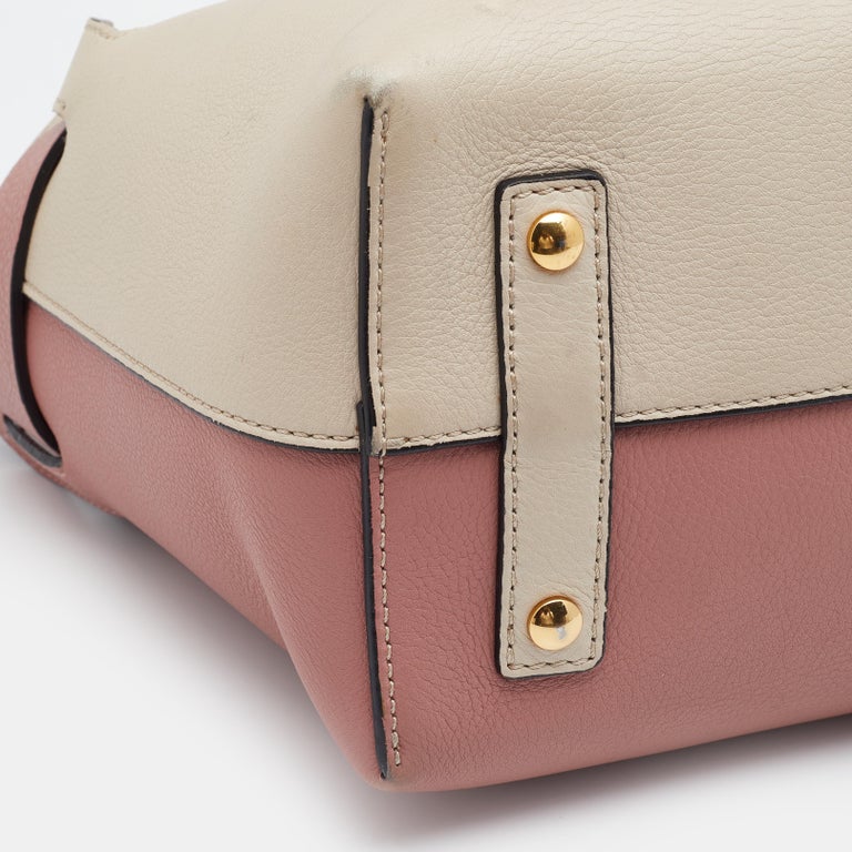 Burberry Tricolor Leather Small Belt Tote For Sale at 1stDibs