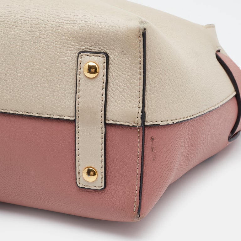 Burberry Tricolor Leather Small Belt Tote For Sale at 1stDibs