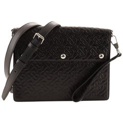 Burberry Triple Stud Crossbody Bag Monogram Embossed Leather